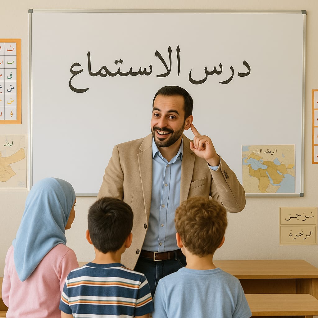 💫🫰 خطوات درس الاستماع داخل الغرفة الصفية